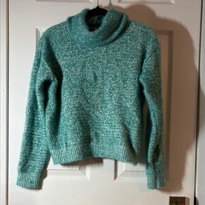 George Turquoise Cowl Neck Sweater